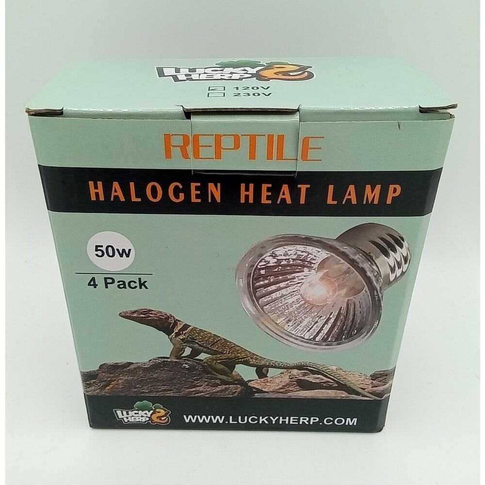 Reptile 4 Pack 50W (120V) Light Bulbs for Heat Lamp